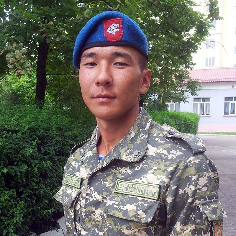 Медер, 22 года. Служит второй месяц в Национальной гвардии Кыргызстана