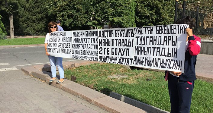 Несколько граждан вышли на акцию протеста и подготовили петицию к депутатам Жогорку Кенеша