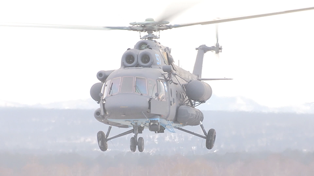 Первый полет в тестовом режиме арктического вертолета Ми-8АМТШ-ВА