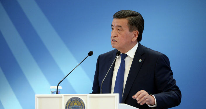Президент Сооронбай Жээнбеков на XI съезде судей Кыргызстана