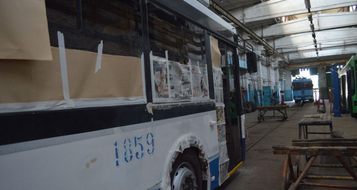 В Бишкеке отремонтировали автобусы, которые подлежали списанию