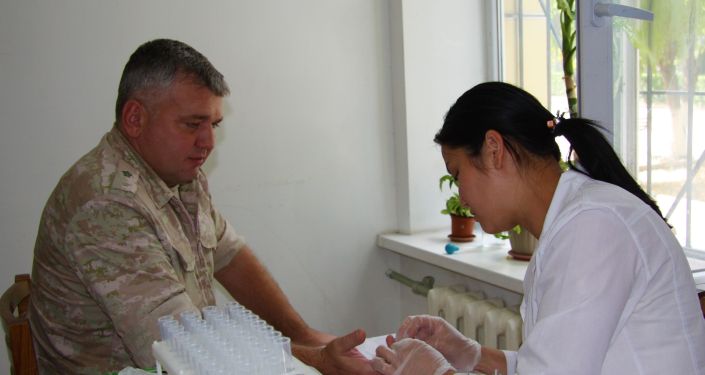 Военнослужащие авиабазы ОДКБ Кант стали донорами крови