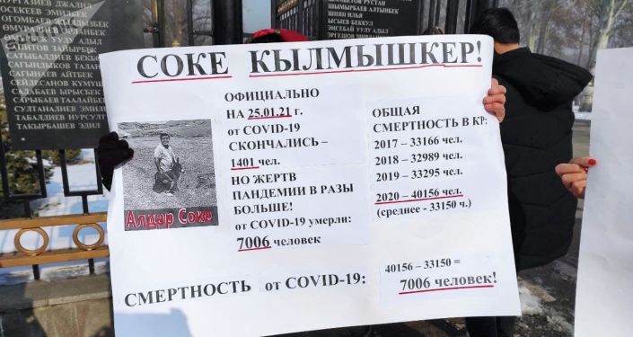 Несколько женщин митингуют возле здания Жогорку Кенеша (Белого дома) с требованием привлечь к ответственности экс-президента КР Сооронбая Жээнбекова Несколько женщин митингуют возле здания Жогорку Кенеша (Белого дома) с требованием привлечь к ответственности экс-президента КР Сооронбая Жээнбекова