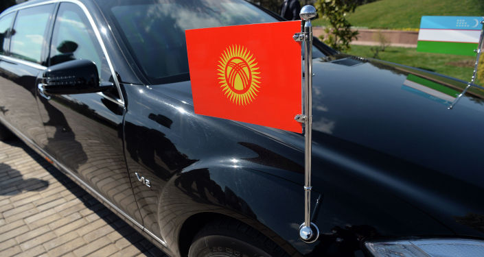 Кортеж главы Кыргызстана во время государственного визита в Республику Узбекистан.