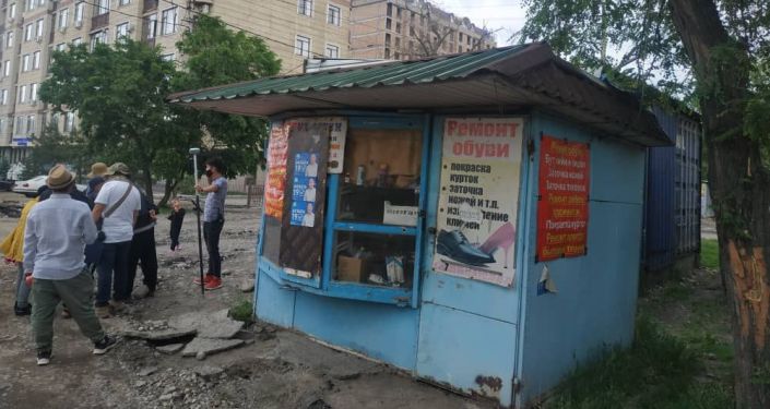 Работы по сносу и демонтажу незаконных объектов по городу Бишкек