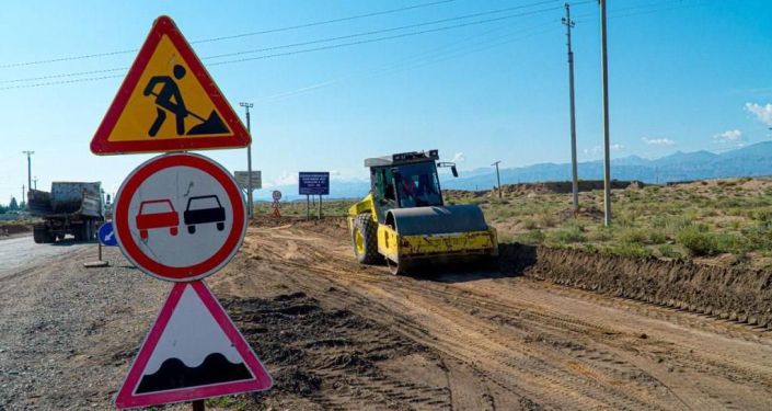 Ход реконструкции дороги Балыкчы — Барскоон в Иссык-Кульской области