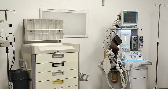 Медицинское оборудование в Бишкекской государственной больницы кыргызско-турецкой дружбы во время официального открытия. 26 августа 2021 года Медицинское оборудование в Бишкекской государственной больницы кыргызско-турецкой дружбы во время официального открытия. 26 августа 2021 года