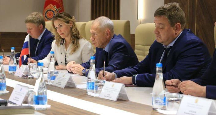 Российская делегация на встрече с Министром внутренних дел Кыргызстана Уланом Ниязбековым