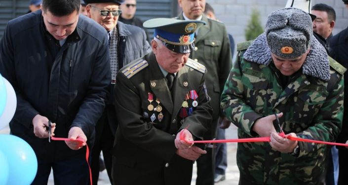 Председатель ГКНБ Камчыбек Ташиев во время церемонии открытия нового здания в Кара-Куле. 10 ноября 2021 года