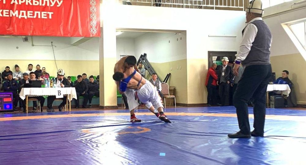 Ош шаарында кыргыз күрөш боюнча эл аралык турнир башталды. Сүрөт