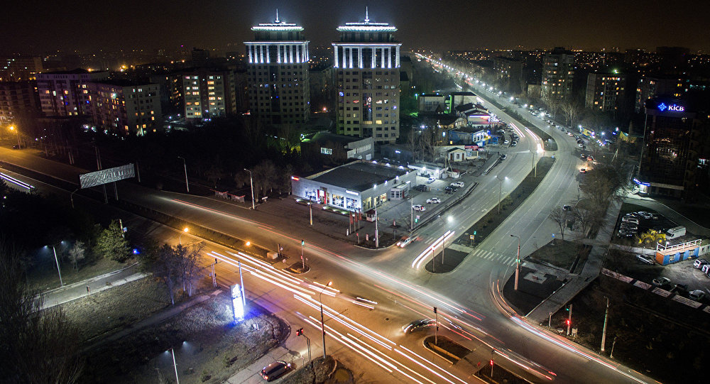 Вид на ночной Бишкек. Архивное фото