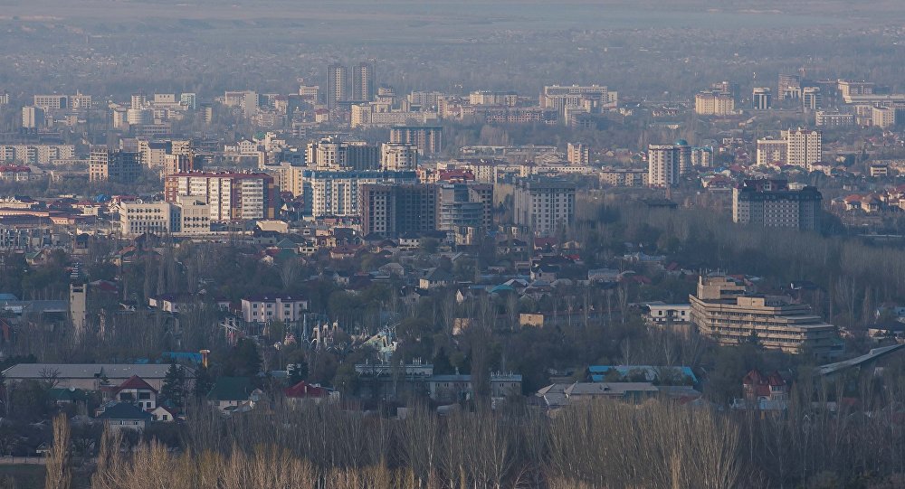 Вид на город Бишкек с горы Бозболток. Архивное фото