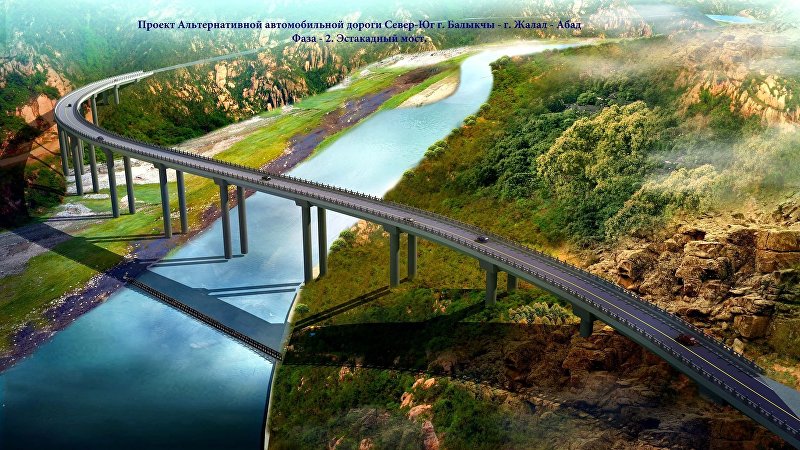 Эскиз эстакадного моста на альтернативной дороге север — юг