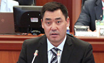 Кыргызстандын премьер-министри болуп шайланган Садыр Жапаров. Архив Кыргызстандын премьер-министри болуп шайланган Садыр Жапаров. Архив