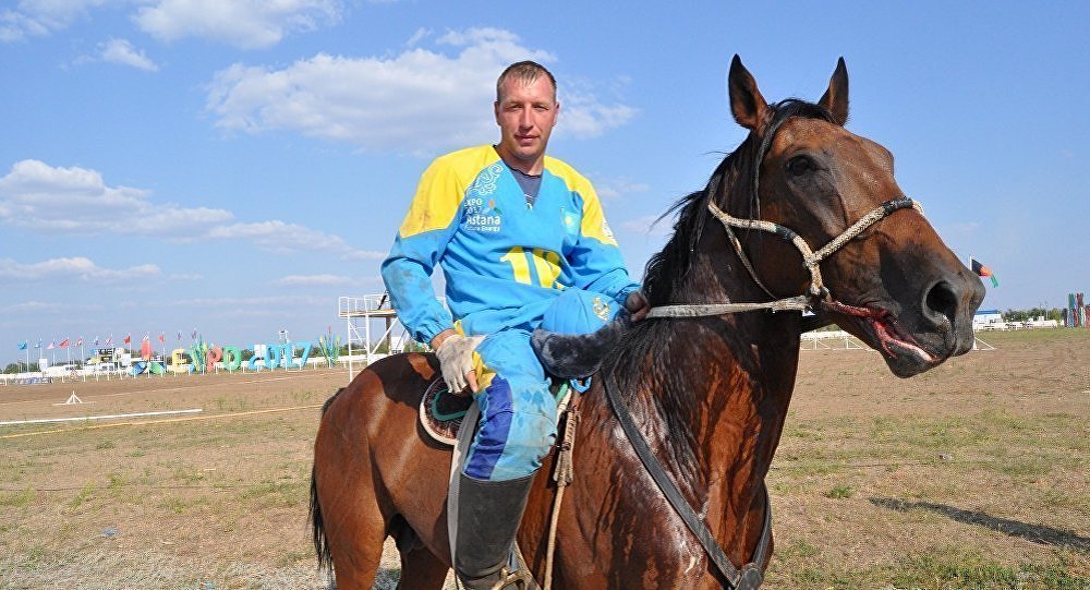 Чемпион Казахстана и Азии, казахстанский кокпарист Александр Пупенко
