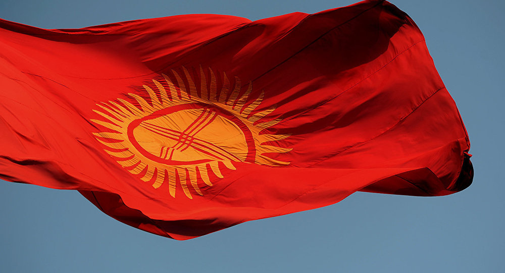 Флаг Кыргызстана. Архивное фото