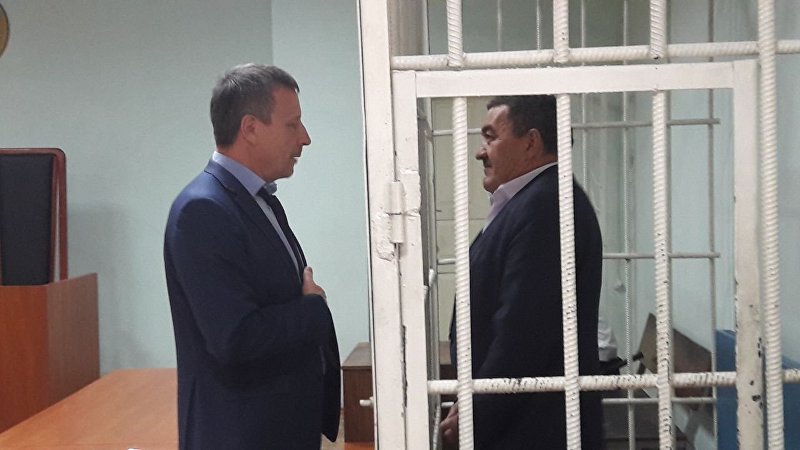 Экс-мер Бишкека Албек Ибраимов во время заседания суда в Первомайском районном суде