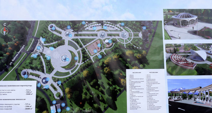 Эскизы нового парка дружбы Кыргызстана и Азербайджана в Бишкеке