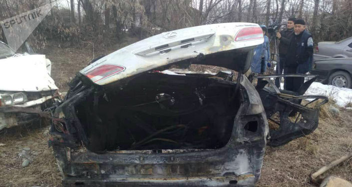 Последствия ДТП с участием машины марки Lexus ES 300 в селе Мырзаке
