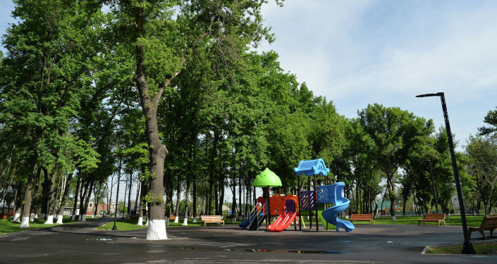Открытие парка имени героя Советского Союза Чолпонбая Тулебердиева в городе Бишкек. 7 мая 2020 года