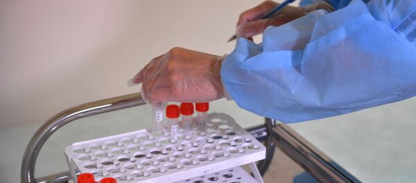 Пробирки для сбора биоматериала в лаборатории. Архивное фото - Sputnik Кыргызстан