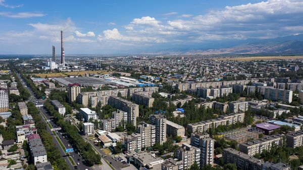 Вид с дрона на микрорайон Восток 5. Архивное фото - Sputnik Кыргызстан