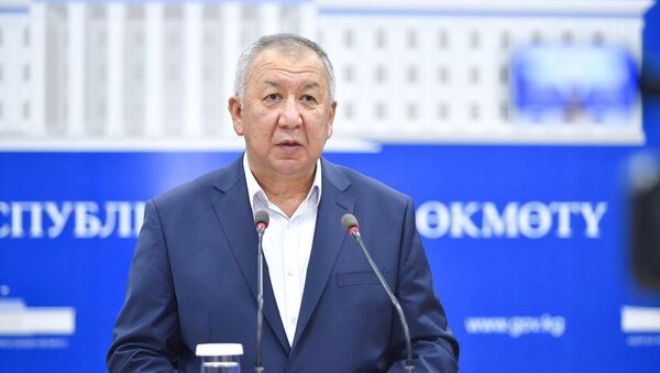 Премьер-министр Кубатбек Боронов брифинг учурунда - Sputnik Кыргызстан