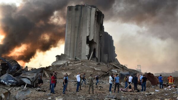 Разрушения на месте взрыва в Бейруте - Sputnik Кыргызстан