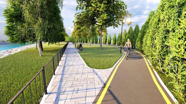 Большая зона отдыха появится у реки Ак-Бууры в Оше. Эскизы - Sputnik Кыргызстан