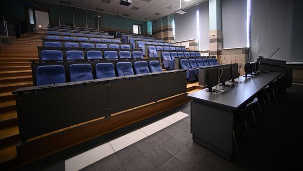 Пустая аудитория университета. Архивное фото - Sputnik Кыргызстан