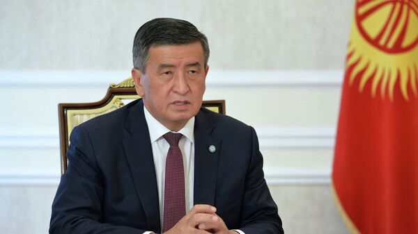 Президент Сооронбай Жээнбеков интервью учурунда - Sputnik Кыргызстан