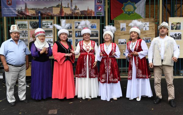 В рамках празднования Дня города в столице России прошел фестиваль Москва многонациональная: день культуры народов Центральной Азии - Sputnik Кыргызстан