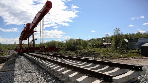 Строительство железной дороги. Архивное фото - Sputnik Кыргызстан