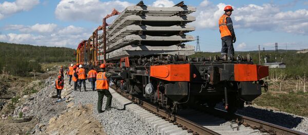 Темир жол куруу иштери. Архив - Sputnik Кыргызстан