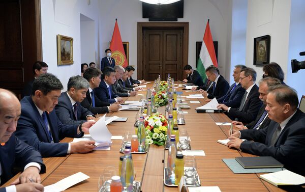 Президент Кыргызстана Сооронбай Жээнбеков заявил, что подписание декларации о стратегическом партнерстве с Венгрией — исторический день - Sputnik Кыргызстан