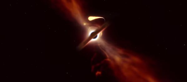 Черная дыра разрывает звезду размером с Солнце — видео - Sputnik Кыргызстан