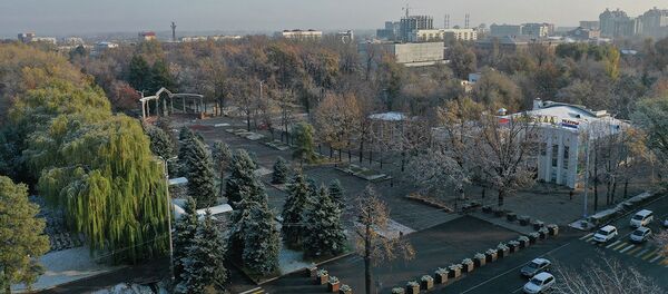 Первый снег в Бишкеке — видео с высоты птичьего полета Первый снег в Бишкеке — видео с высоты птичьего полета - Sputnik Кыргызстан