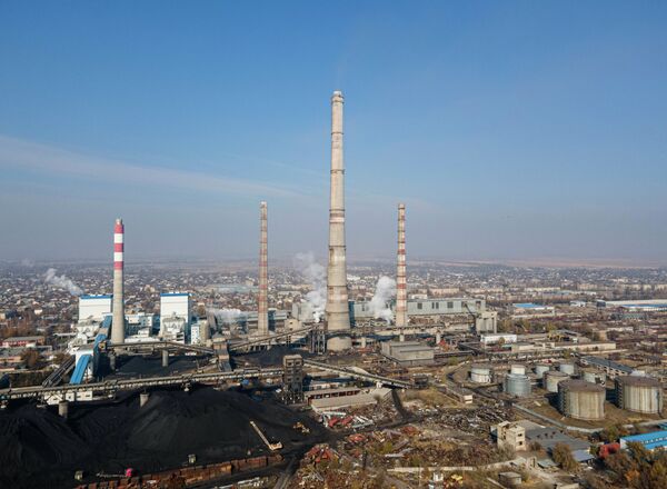 Происшествие на ТЭЦ Бишкека — кадры с дрона - Sputnik Кыргызстан