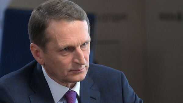 Директор Службы внешней разведки РФ Сергей Нарышкин во время интервью - Sputnik Кыргызстан