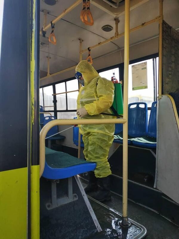 В Бишкеке возобновили дезинфекцию общественного транспорта — фото - Sputnik Кыргызстан