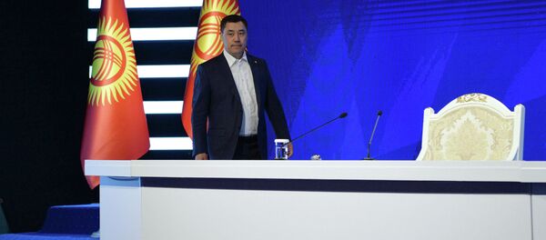 Пресс-конференция и. о. президента Садыра Жапарова Пресс-конференция и. о. президента Садыра Жапарова - Sputnik Кыргызстан