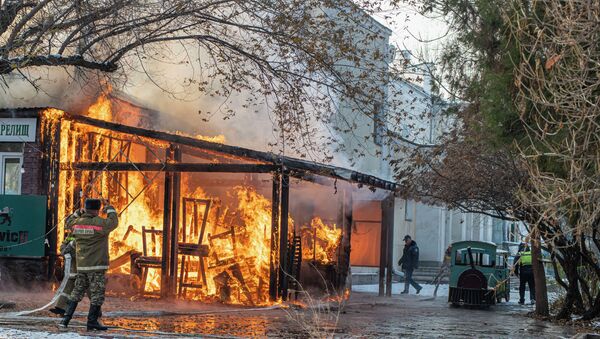 Пожар в кафе возле кинотеатра Ала-Тоо - Sputnik Кыргызстан