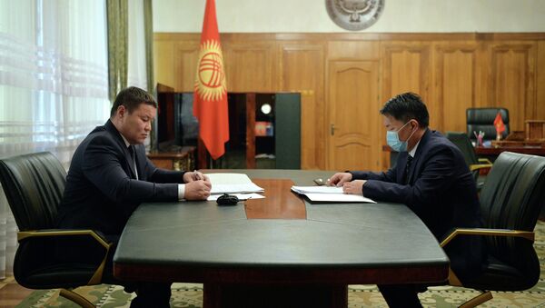 Талант Мамытов Улуттук энергохолдингдин жетекчиси менен жолукту - Sputnik Кыргызстан