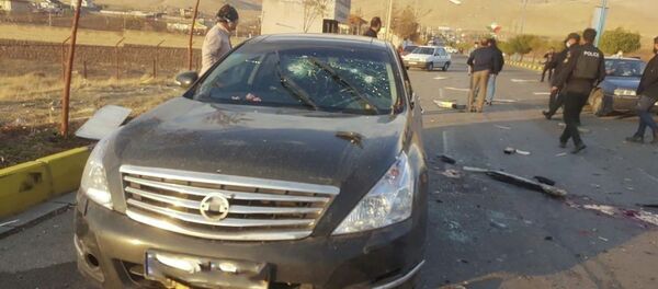 Место убийства известного физика-ядерщика, главу организации исследований и инноваций при Минобороны Ирана Мохсена Фахризаде недалеко от Тегерана, Иран. 27 ноября 2020 года - Sputnik Кыргызстан