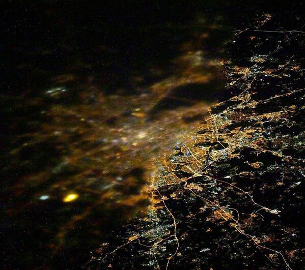 Вид на Москву с борта МКС  - Sputnik Кыргызстан