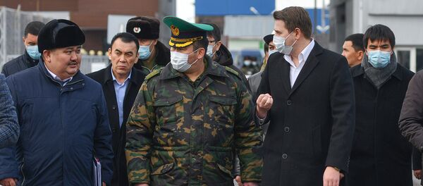 Исполняющий обязанности премьер-министра, первый вице-премьер-министр КР Артем Новиков посетил контрольно-пропускной пункт Чалдовар - Sputnik Кыргызстан