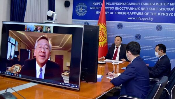 Видеоконференция Министра иностранных дел КР с Послом США  - Sputnik Кыргызстан