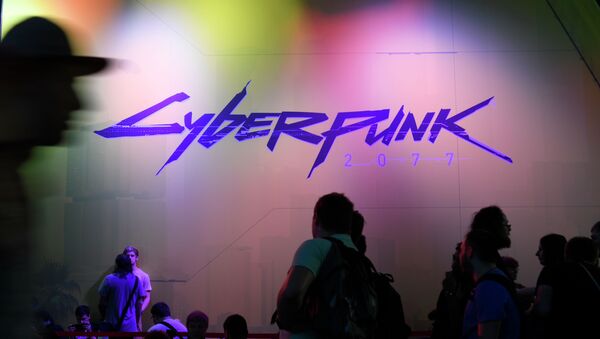 Стенд Cyberpunk 2077 во время выставки видеоигр. Архивное фото - Sputnik Кыргызстан