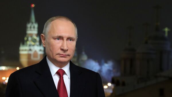 Новогоднее обращение президента РФ В. Путина - Sputnik Кыргызстан