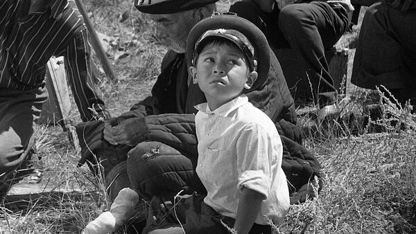 Знаменитый кыргызский мальчик, живший в Белом пароходе. Фото 1974 года - Sputnik Кыргызстан